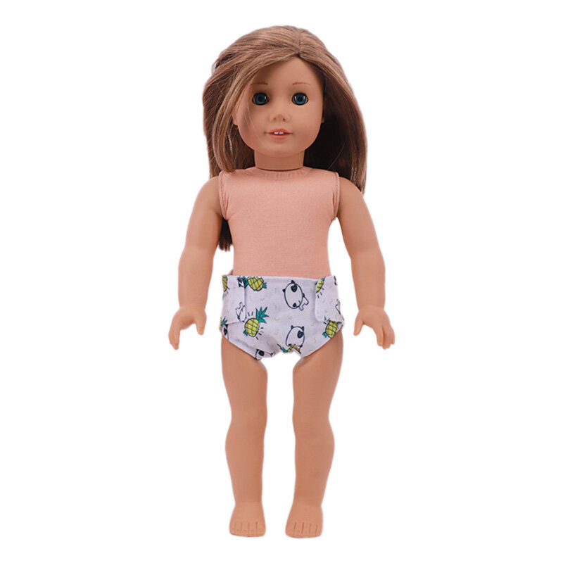人形パンティーかわいい下着ペットのパンダプリントのための18インチのアメリカの人形の女の子 & 43センチメートルベビーリボーン、私たちの世代、人形服