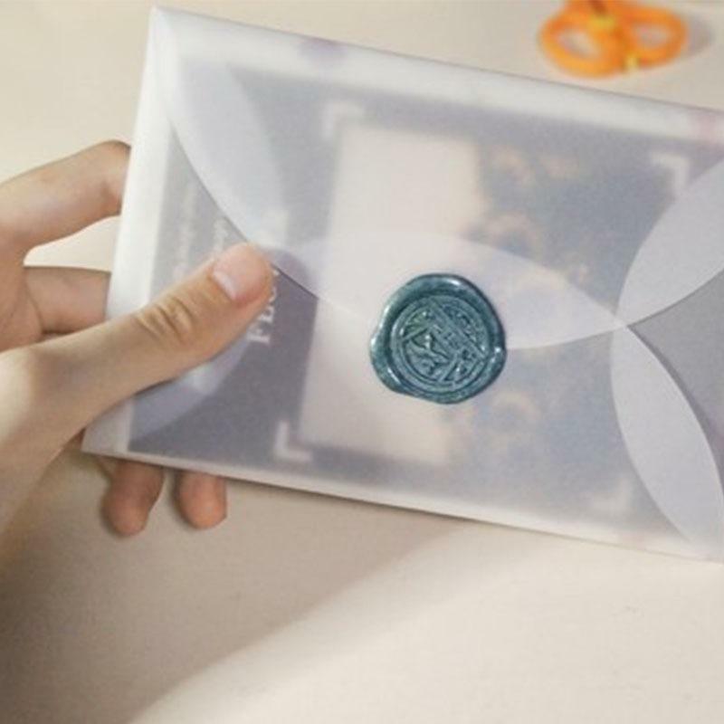 50 Stuks/zak Semi-Transparante Zwavelzuur Papier Enveloppen Voor Diy Postcard/Card Opslag Huwelijksuitnodiging Gift Verpakking