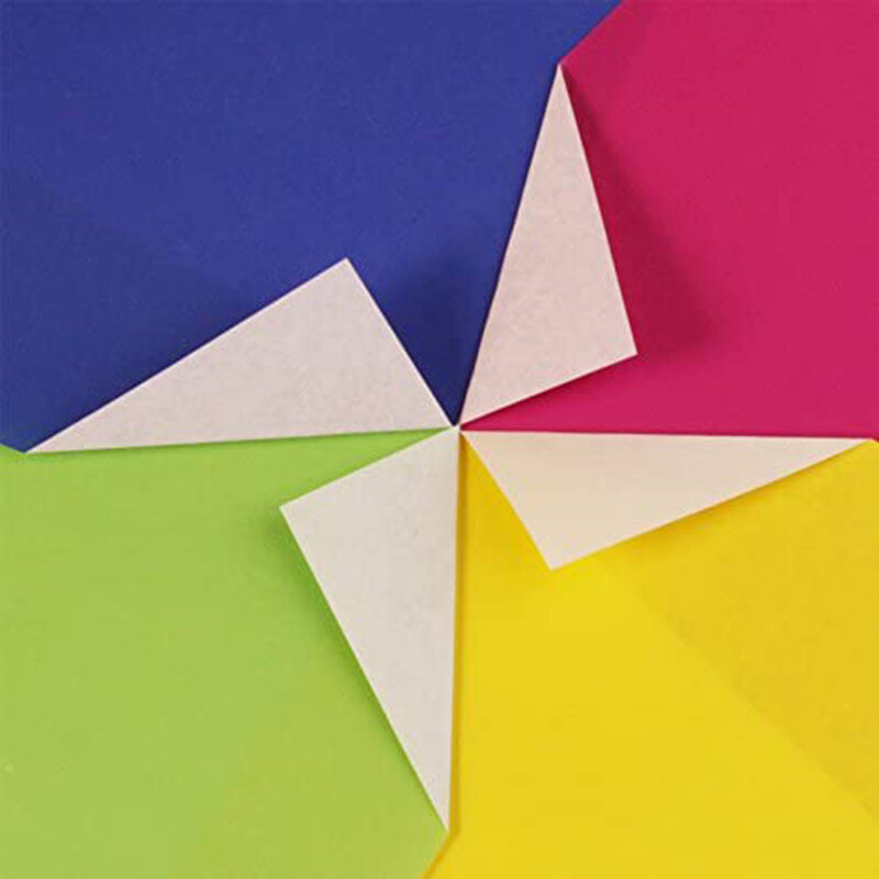 100 hojas de papel de Origami, 20x20cm, 8 pulgadas, colores vivos para proyectos de manualidades artísticas, papel de colores para decoración DIY, suministros escolares