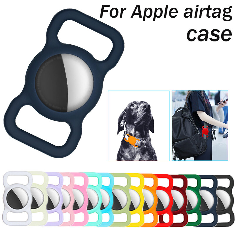 1PC Für Apple Airtag Fall Hund Katze Kragen GPS Finder Bunte Leuchtende Schutzhülle Silikon Fall Für Apple Air Tag tracker Fall