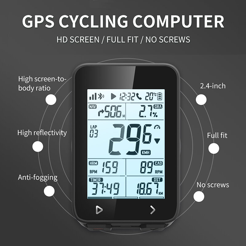 Igpsport-自転車用GPSナビゲーター,スピードメーターipx7,サイクリング用自動追跡を備えたスピードメーター320