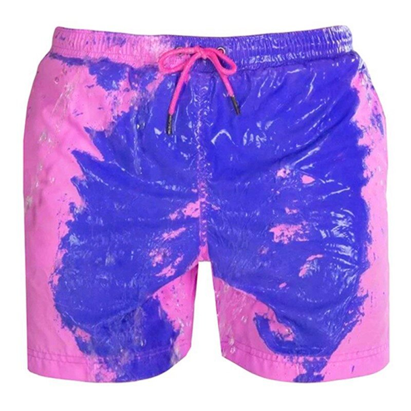 2020 nowe letnie zmieniające kolor spodenki plażowe męskie stroje kąpielowe szybkie suche spodnie plażowe ciepłe/woda kolor przebarwienia szorty mężczyzn