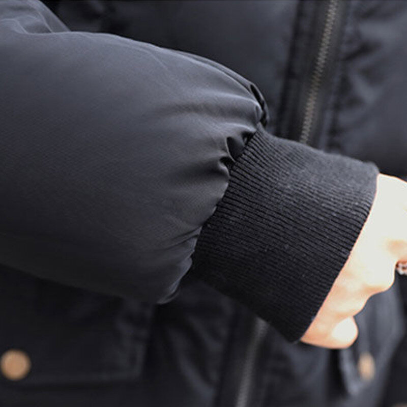 파카 롱 다운 코튼 루즈핏 후드 코트 여성용, 따뜻하고 두꺼운 파카, 가을 겨울 외투