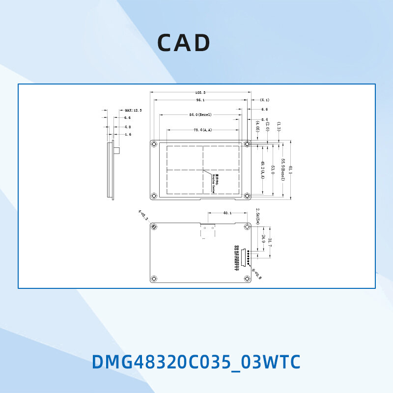 DWIN-Panel táctil de 3,5 pulgadas, pantalla LCD HMI, Arduino, módulos LCD de 480x320, para STM32, ESP32, PLC