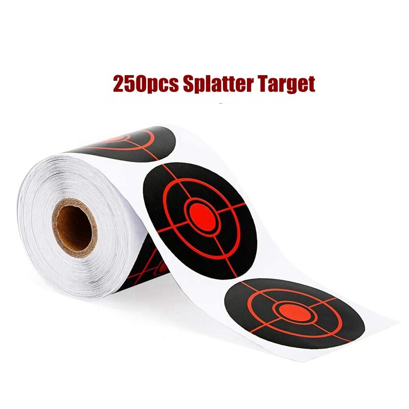 3 inch Shooting Splatter Target Stickers Roll Adhesive Reactive Targets Stickers Paper Targets for Archery Bow Hunting Shooting