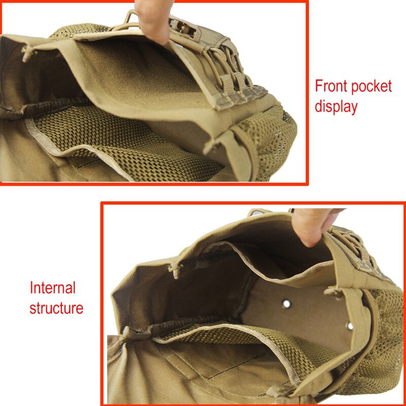 DulMolle-Sac de ceinture de chasse en poudre, sac camouflage de poche portable, sac à main à fermeture éclair, sac à monnaie, carte, clé, camping, outils EDC