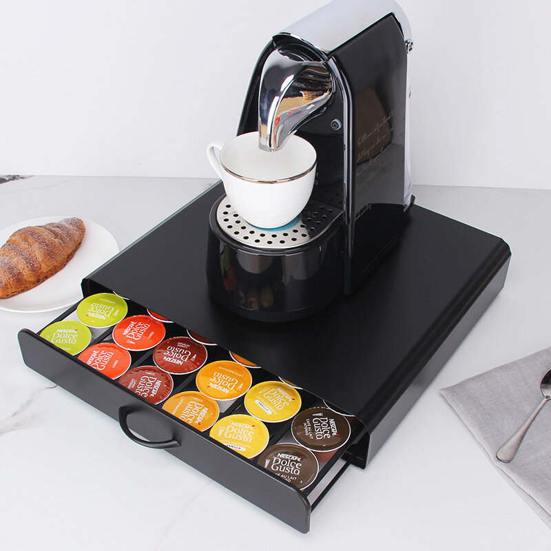 กาแฟผู้ถือแคปซูลชั้นวางสำหรับ Dolce Gusto Pods ลิ้นชักแคปซูลผู้ถือ Stand Rack Organizer Coffeeware ชุด