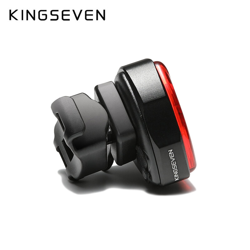 KINGSEVEN-Luz LED trasera para bicicleta, linterna de advertencia recargable por USB, 5 modos, accesorios para ciclismo de montaña