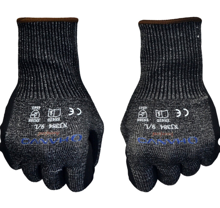 ANSI A4 odporne na przecięcie rękawice robocze HPPE Micro Foam nitrylowe rękawice ochronne o wysokiej elastyczności