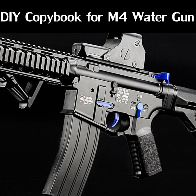 التكتيكية M4 M4a1 المعادن ملصق رصاصة مائية بندقية ملصق هلام الكرة الناسف Airsoft الألوان اكسسوارات مقاوم للماء ملصق يدوي الصنع