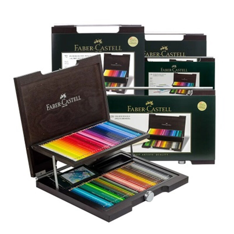 Faber castel-lápis de cor aquarela profissional, albreberta, lápis de cor aquarela solúvel em água, 12/24/36/48/60/1175 cores