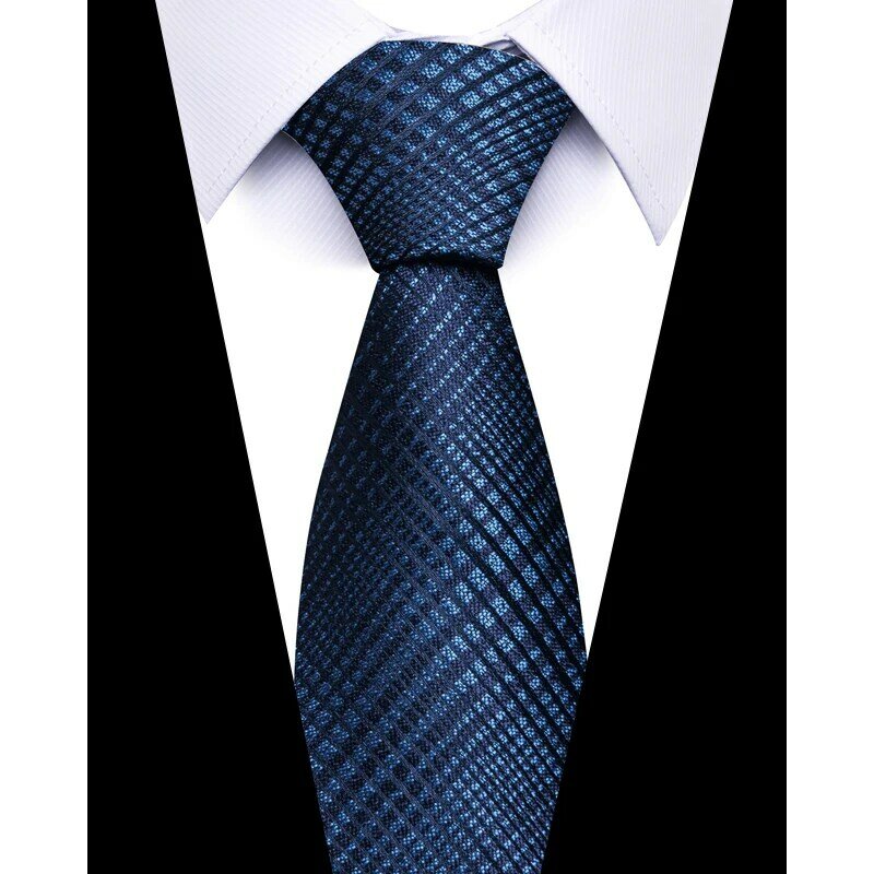 Высококачественный шелковый галстук в клетку, смешанные цвета, новинка 2023, стильные аксессуары для костюма, мужской галстук, однотонный, подходит для свадьбы, праздника, вечеринки