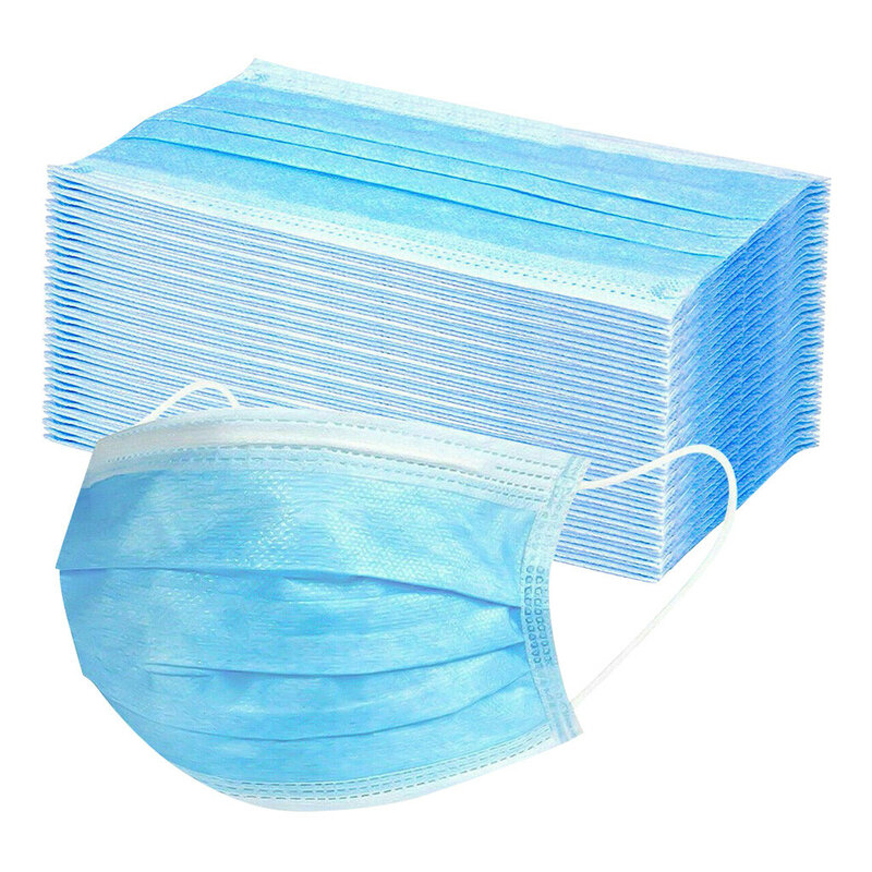 600pcs lot Disposable Face Mascarillas Anti-Dust Face Surgical Filter Earloop Activated Carbon Blue Non-woven Medical Dental Use