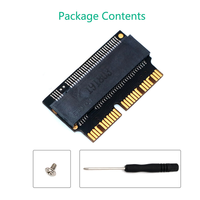 50pcs Per Macbook SSD Adattatore NVMe PCIe M.2 Tasto M SSD per Macbook Air 2013 2014 2015 Scheda di Espansione per Macbook Pro Retina A1398
