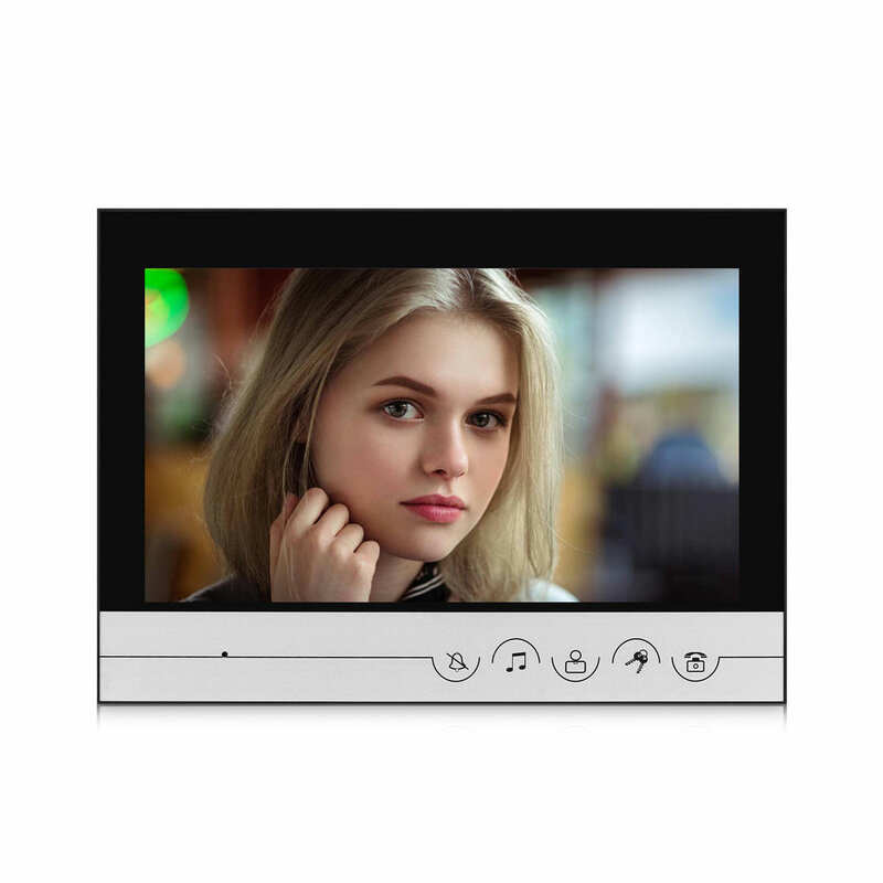 Sistem Masuk Interkom Telepon Video WIFI 9 Inci 1 Monitor + 1 Kamera Luar Ruangan RFID + Kunci Listrik Kunci Telepon Aplikasi Buka Kunci