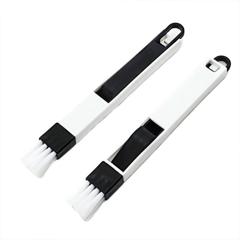 2 in 1 spazzola multiuso per la pulizia della scanalatura della finestra tastiera domestica cucina domestica spazzola pieghevole strumento per la pulizia spazzola blu nera