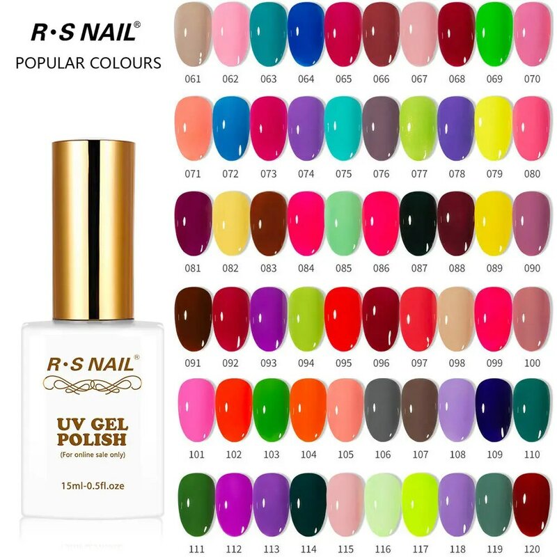 RS NAIL UV LED Nail Supplies 15ml smalto Gel per unghie 308 colori vernice Gel #061-120 lacca Gel colorata di smalto Gel per unghie