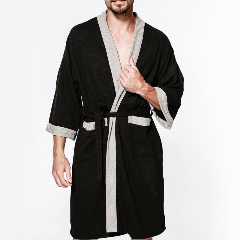 男性用春夏バスローブ,8xlバスト140cm 7xl 6xl,プラスサイズのパジャマ