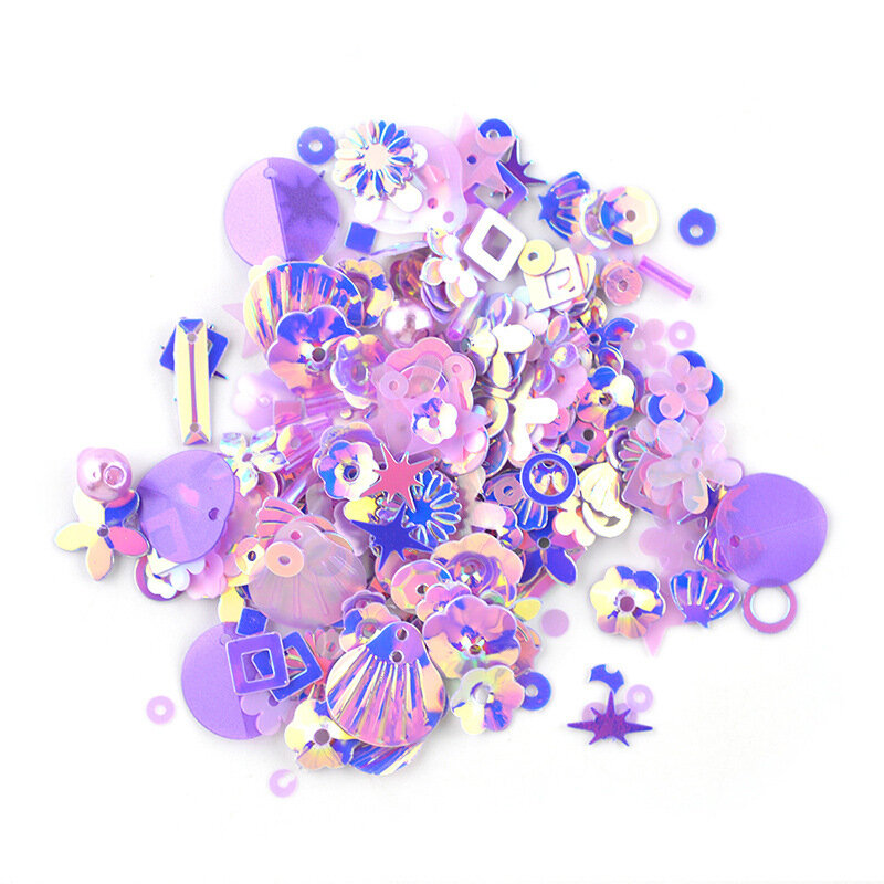 ZK20 relleno de purpurina de lentejuelas mixtas, decoración de lentejuelas de concha de resina epoxi, flor de perla de relleno de Arte de uñas DIY, 1 paquete