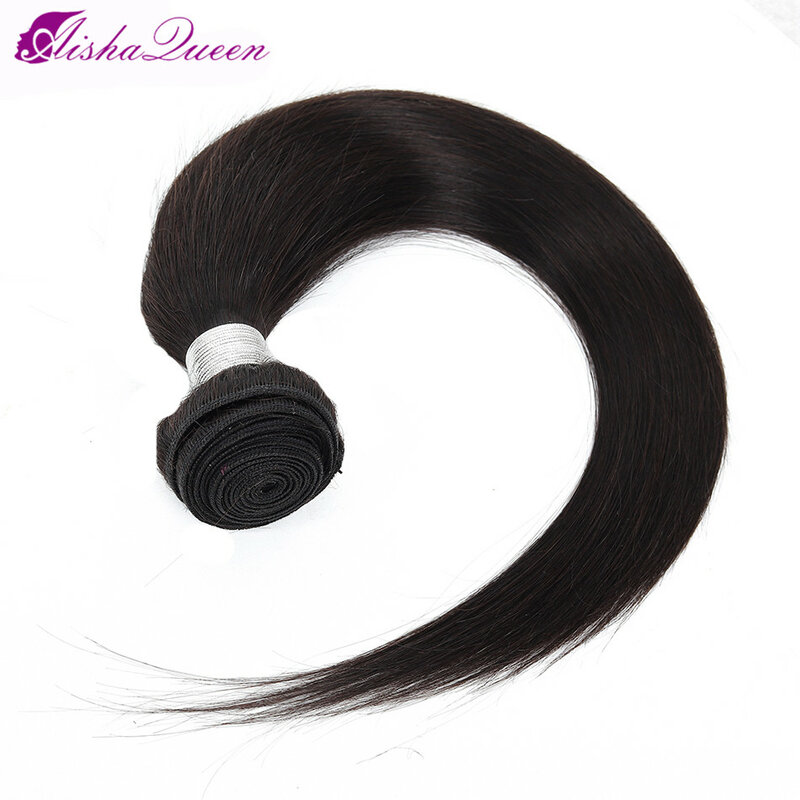Cabelo natural não remy brasileiro-aisha cabelo de rainha, 8-30 polegadas, 1 peça, cor natural, frete grátis