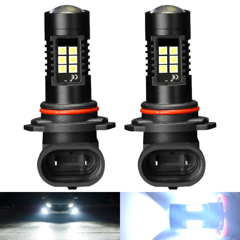 Ampoules antibrouillard de voiture LED H8 H11, 2 pièces, 9005 HB3 9006 HB4 H16JP, lampe de jour, conduite automobile, Super brillante 1200LM 6000K blanc 12V