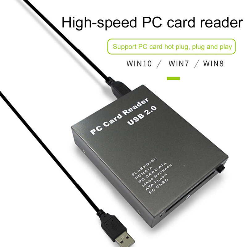 Lector de tarjetas PCMCIA con puerto USB para PC, lector de tarjetas efectivo para Windows 7/8/10 / XP / 200 / Vista/me, enchufar y usar