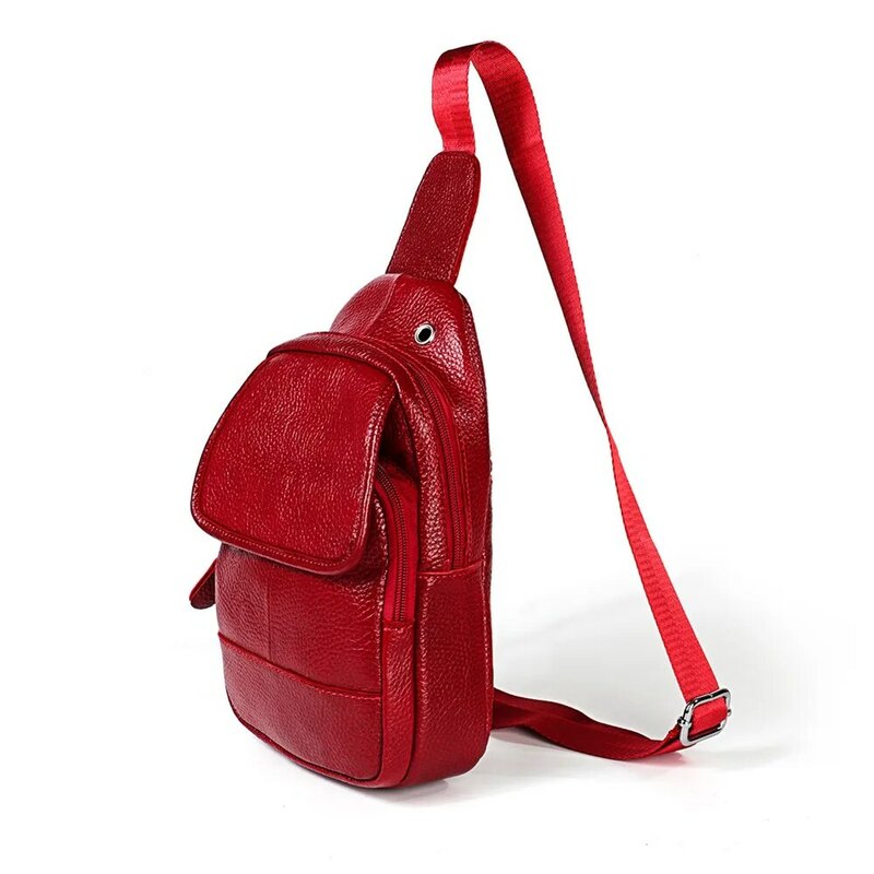 RETROGOO – sac à bandoulière en cuir véritable unisexe, Vintage, sac de poitrine de voyage à la mode, sac à bandoulière de luxe en cuir de vache pour hommes