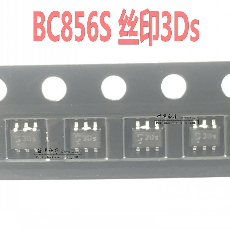 Novo transistor original bc100%, bc856s, tela de seda 3ds sot-363, estoque real, 10 peças