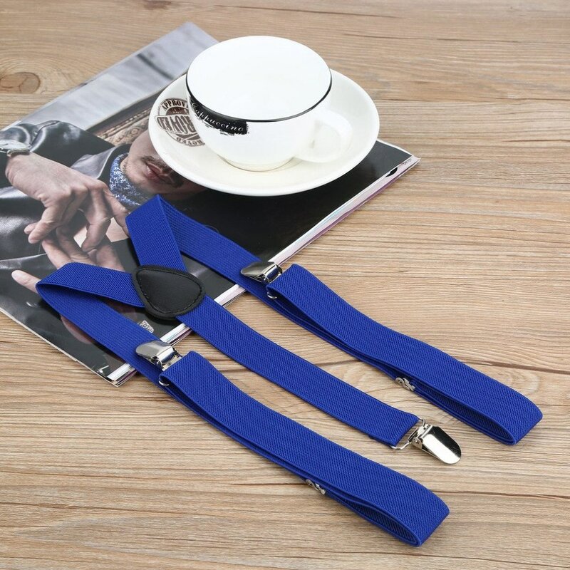 Simple Adjustable Elasticated Adult Suspender Straps Women Men Y Shape Elastic Clip-on Suspenders 3 Clip Pants Braces 2020 New
