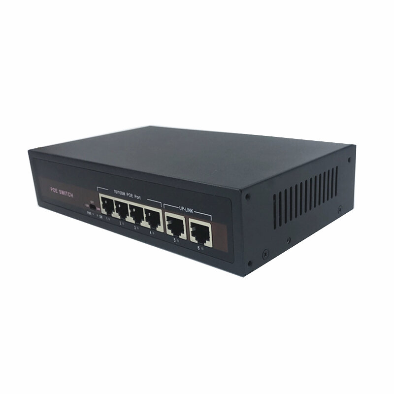 Interruptor Ethernet POE de 48V, con puerto de 5 10/100Mbps, IEEE 802,3 af/at adecuado para cámara IP/AP inalámbrico/sistema de cámara CCTV