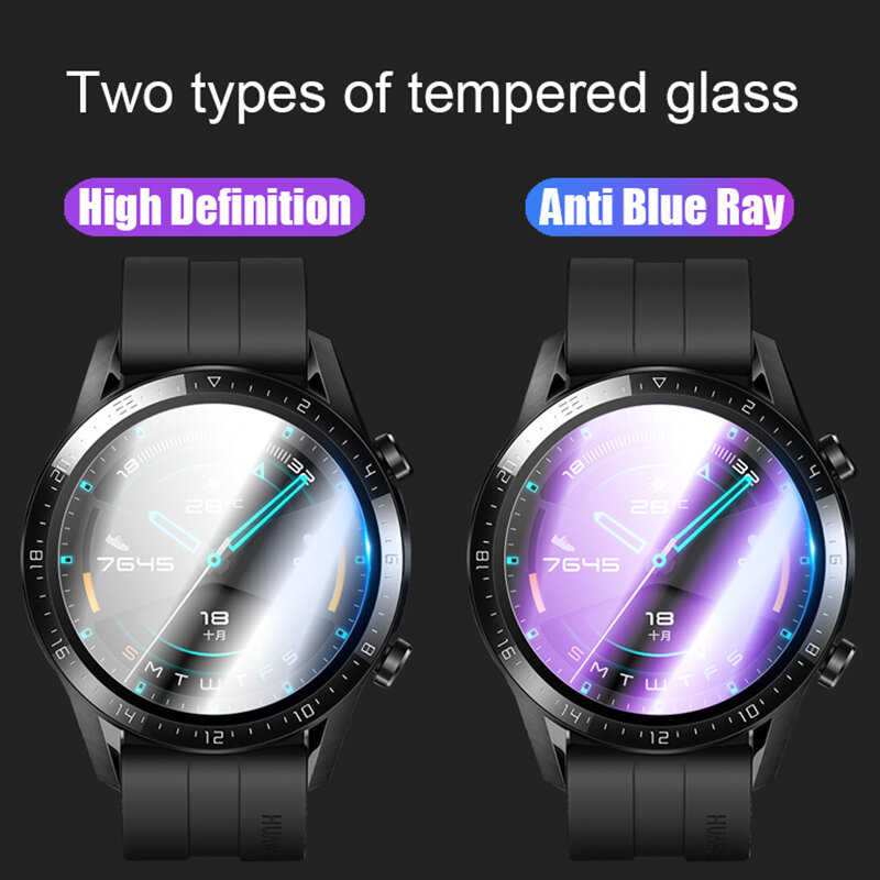Película de vidro temperado, proteção para tela de relógio huawei gt 2 46mm honor magic 2 46mm 9h, para gtgt2e