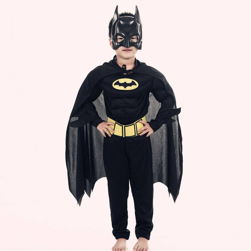 Disfraz de murciélago para niños, vestido de lujo de Batboy, tutú de superhéroe, disfraz de Halloween, trajes de noche para mascarada de cómic