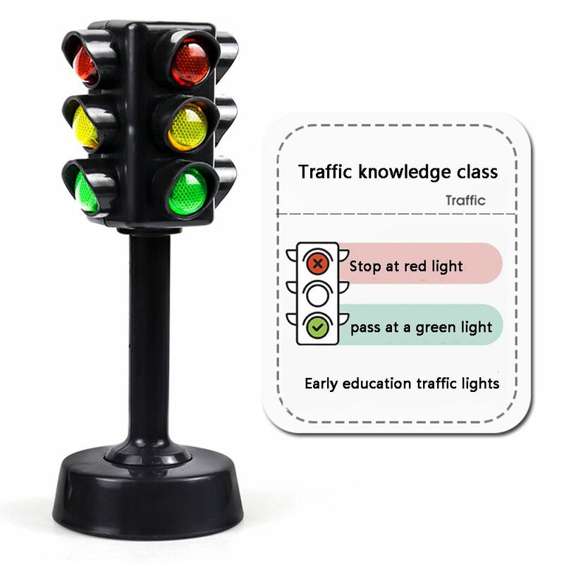 Semáforos de plástico para educação infantil, mini semáforo, modelo de lâmpada de sinal, brinquedos infantis, presentes plásticos, agradável