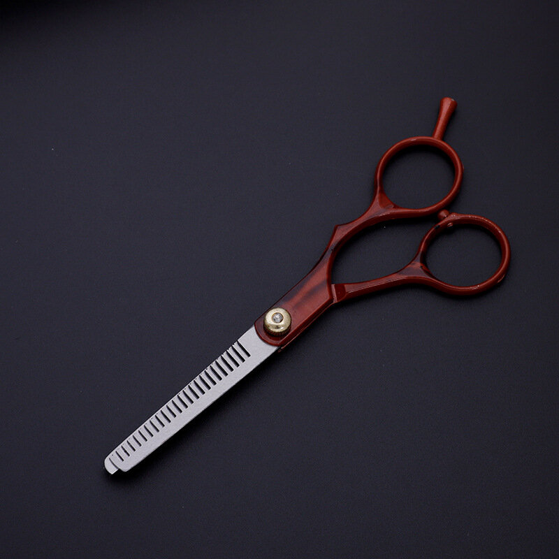 Tijeras profesionales rojas para cortar el cabello, herramientas de peluquero, tijeras de adelgazamiento, tijeras de peluquería de salón, 6,0 pulgadas