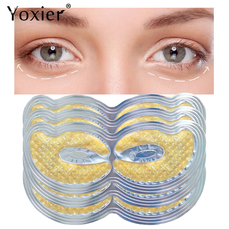 Máscara de ojos hidratante antienvejecimiento, reafirmante, Lifting, antiarrugas, elimina las ojeras, bolsas de ojos, gránulos de grasa, nutrición profunda, 5 pares