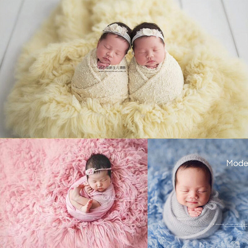 150x90cm Flokati coperta neonato fotografia puntelli sfondo lana greca stuoia bambino servizio fotografico ragazzo ragazza foto accessori
