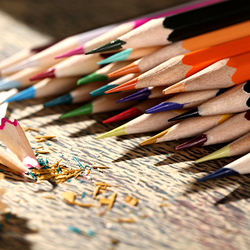 Crayons de couleur à l'huile pour enfants, 24/36/48/72 couleurs, crayons de couleur fins pour dessin, école de peinture, fournitures d'art
