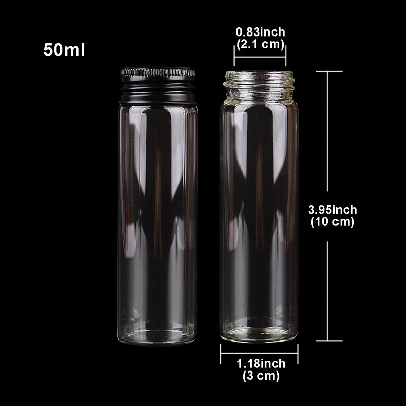 アルミボトル,5個,50ml,30x100mm,黒,ガラス容器,容器,アートクラフト用