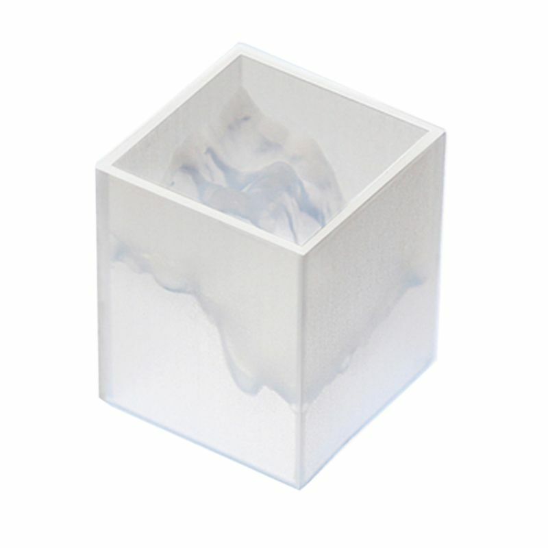 Molde de silicona de resina epoxi de doble cara para montaña de nieve, artesanía de Micro paisaje