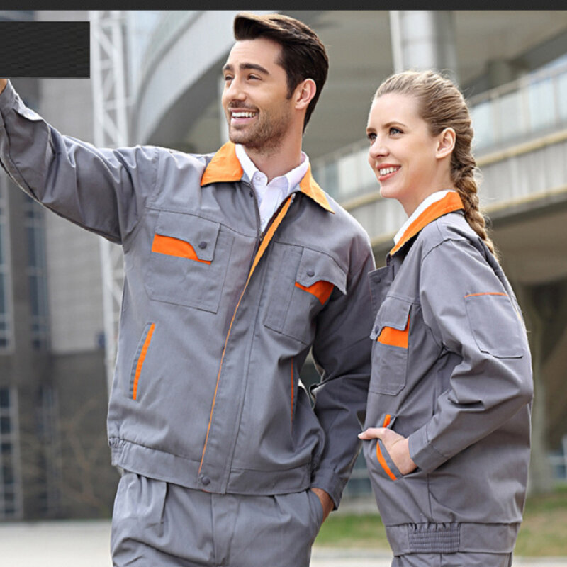 Men Women Long Sleeve Working Uniforms Wear-resistant Breathable Comfortable Auto Repairmen Workshop Mechanical Working Coverall