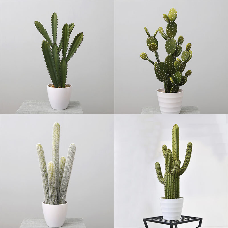 Northern Europe Artificial Cactus Potted Home Hotel Garden Display Physical Store Home Decoration Green Plant Ornaments