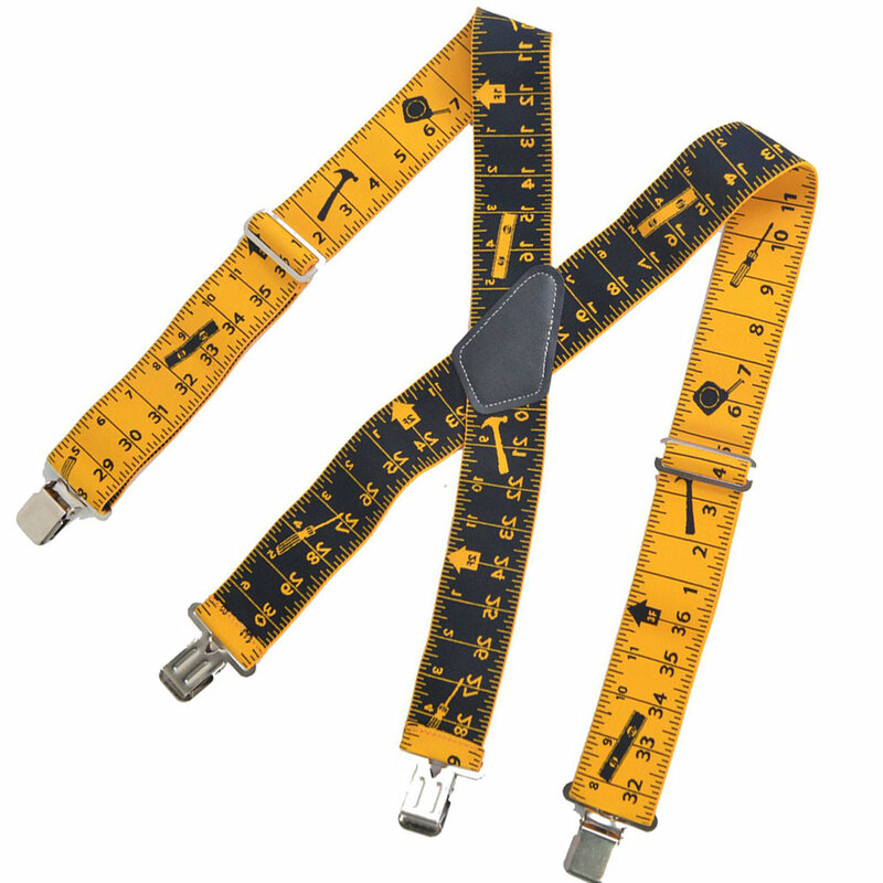 Heavy Duty Braces เครื่องมือเข็มขัด Suspenders กับคลิป Strong สายรัดปรับ X รูปร่างสบายวงเล็บสำหรับชายหญิง