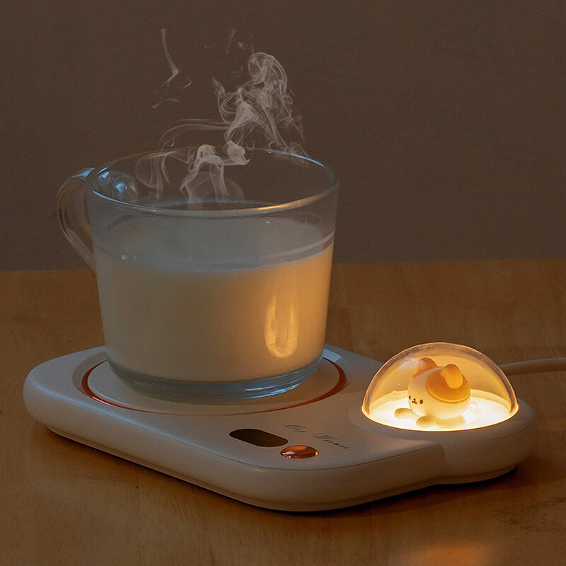 Café leite chá copo aquecedor, bebida caneca esteira, manter bebida aquecedor quente, 3 engrenagem aquecimento, Coaster Pad, 20W calor, 220V