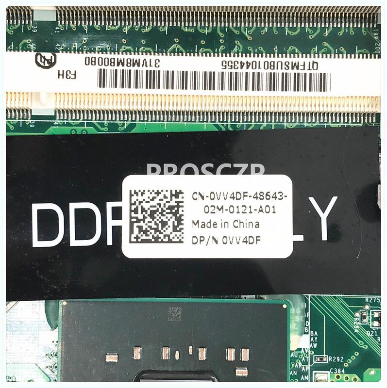 Placa base de alta calidad para ordenador portátil, placa base probada completa para DELL V1014, 1014, 1088, 0v4df, VV4DF, DAVM8MMB6F0, GM45, HM77, 100%, CN-0VV4DF
