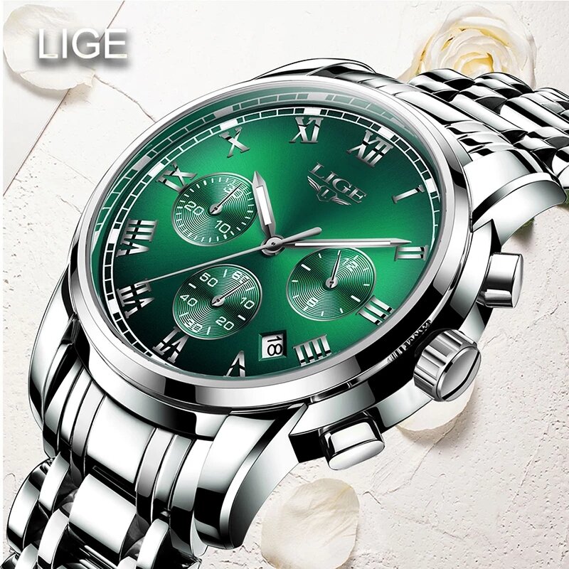 LIGE-Montre-bracelet à quartz étanche pour femme, montres pour femme, marque supérieure, acier créatif, luxe, nouvelle mode, 2023