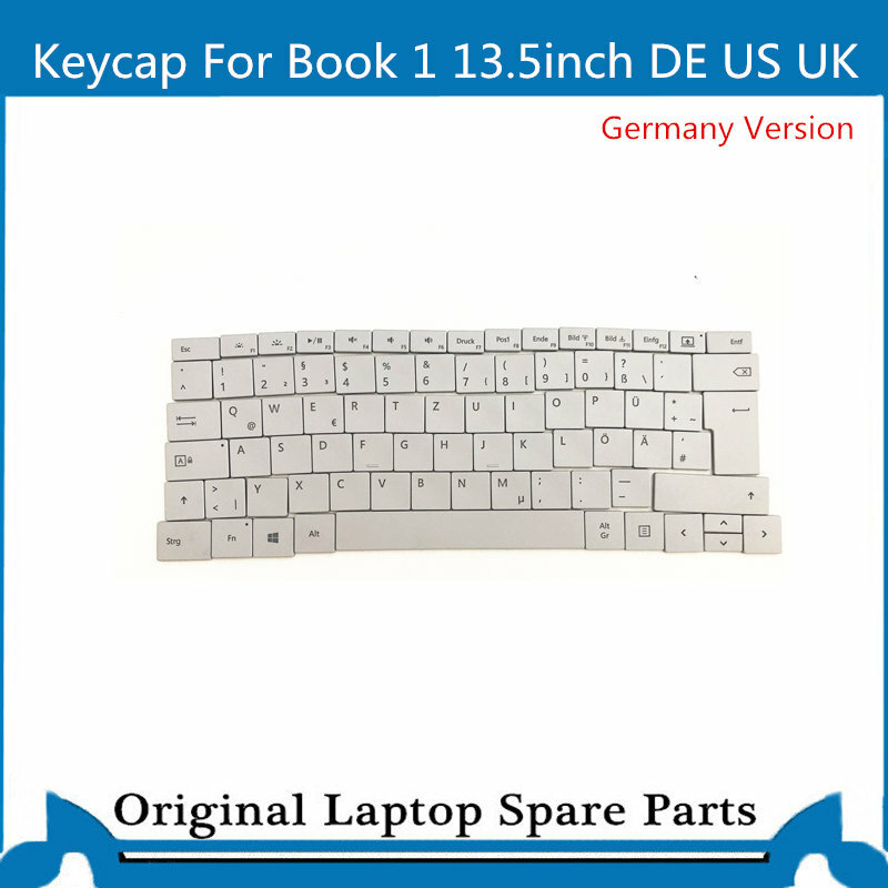 Tapa DE tecla DE repuesto para teclado DE Alemania, 1704, 1705, 1706, para Surface Book 1, 13,5 pulgadas, estándar DE EE. UU., Reino Unido