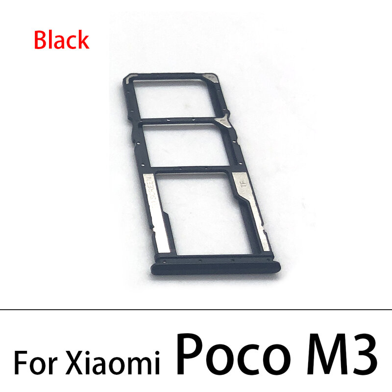 Bandeja de cartão SIM para Xiaomi Poco M3, Dual Micro Slot, Leitor de cartão SD Peças, Poco F3, Slot Holder