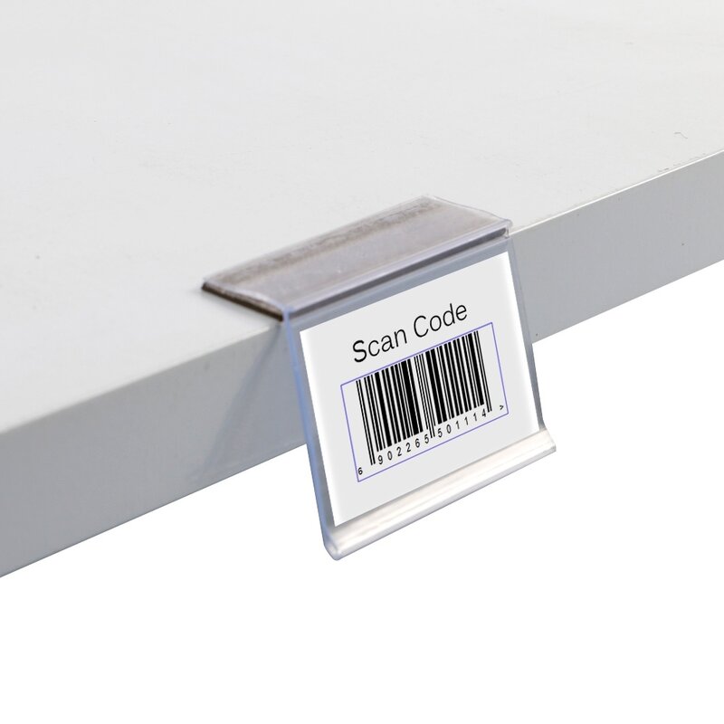 Moveable Shelf Edge L Magnetic Shelf Clip Label Holder In Supermarket Warehouse Data Strip Ticket Paper Tag Pouch | Loripos