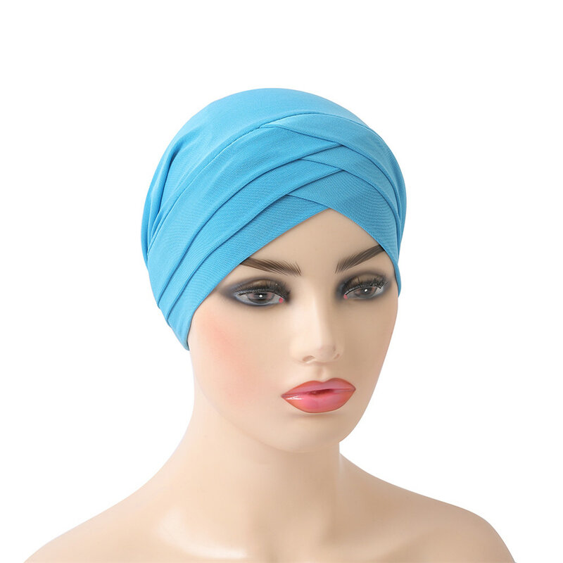 Phụ Nữ Hồi Giáo Chéo Bò Thời Trang Hồi Giáo Khăn Trùm Đầu Mũ Bên Trong Hijab Mũ Băng Đô Cài Tóc Turban Gọng Nữ Bonnet Ấn Độ Headwrap Nón Ả Rập Hồi Giáo