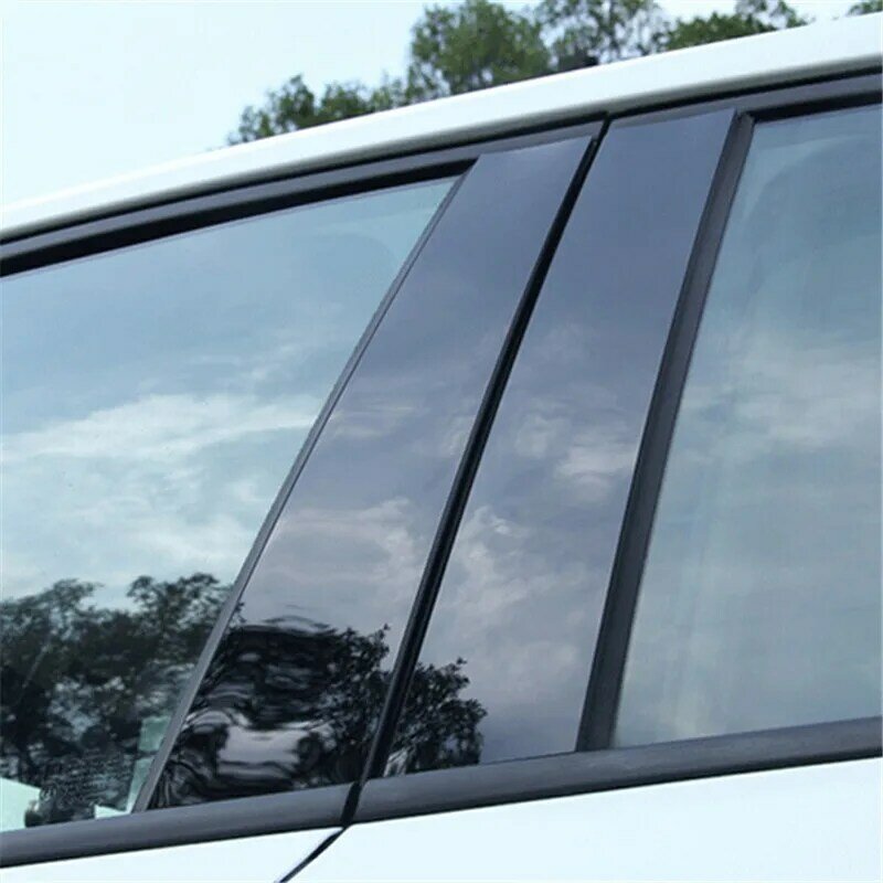 6pcs/set For Toyota Camry 2012-2017 glossy Black Door Window Pillar Post Cover Trim Decoration Accessories